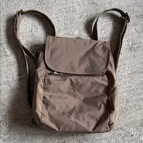 Travelon Handbags - Travelon Anti-Theft Signature Slim Backpack Sable Brown RFID Pockets Organizer